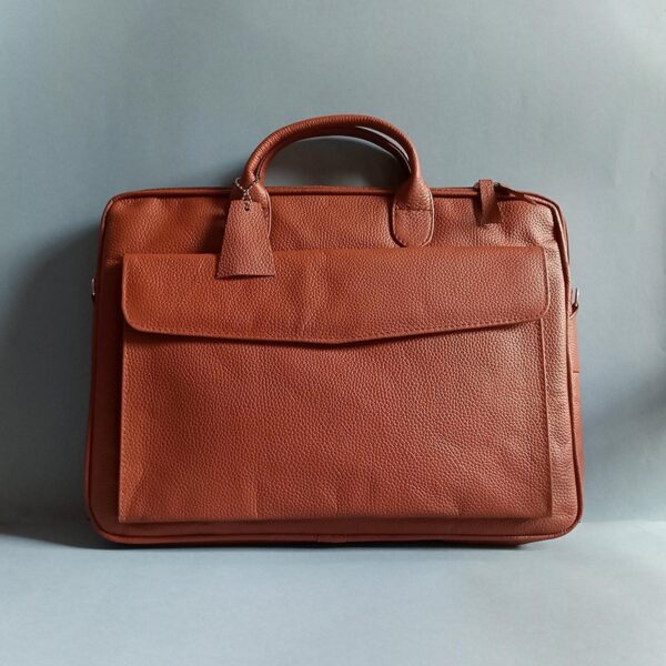 Slim Mild Grain Laptop Bag - Mustard
