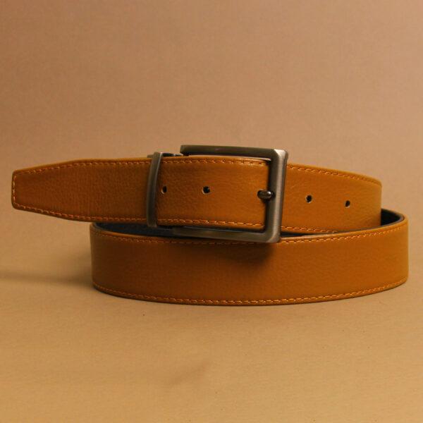 Dapper Reversible Belt - Black/Mustard