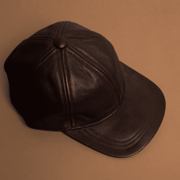 Leather Cap - Brown