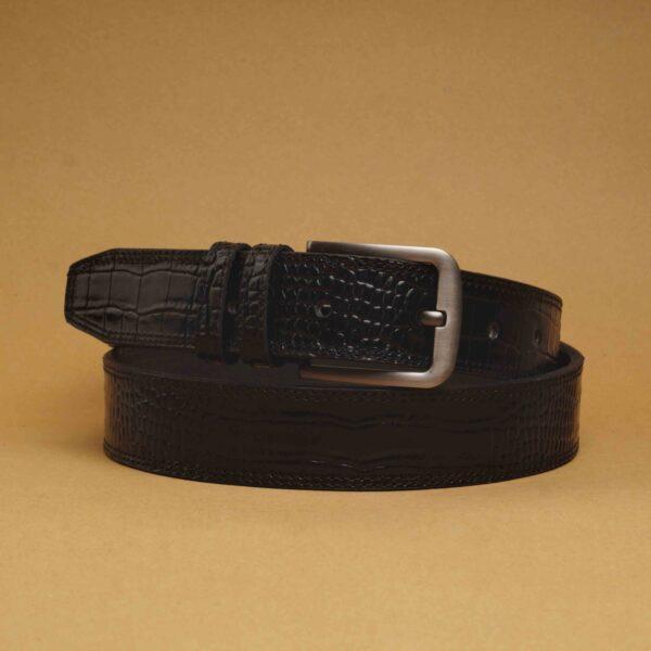 Crocodile Jeans Belt - Black