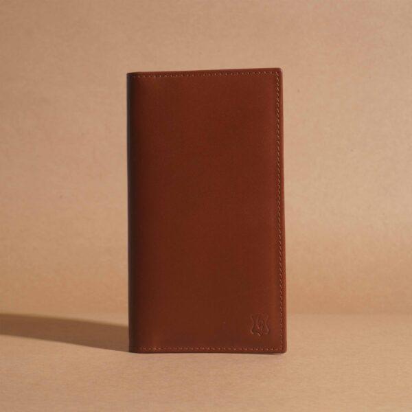 Glossy Travel Long Wallet - Tan