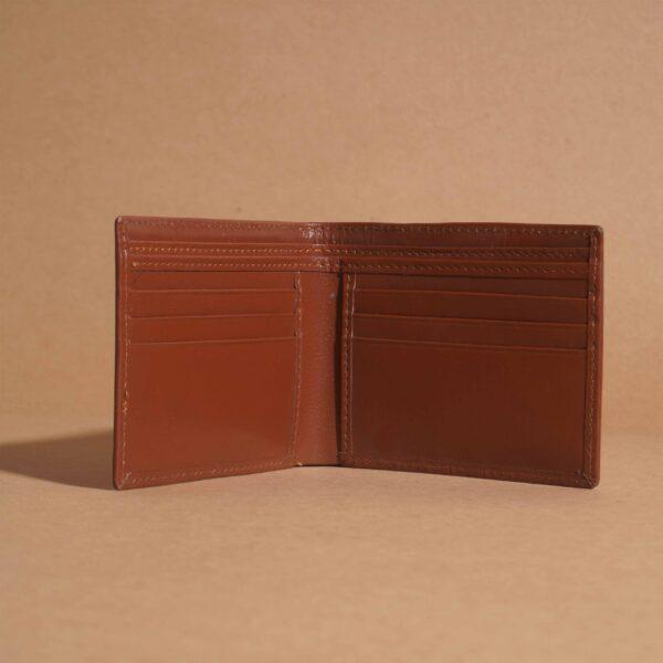 Glossy Double Card Wallet - Brown