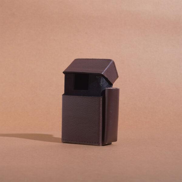 Leather Cigarette Case - Dark Brown