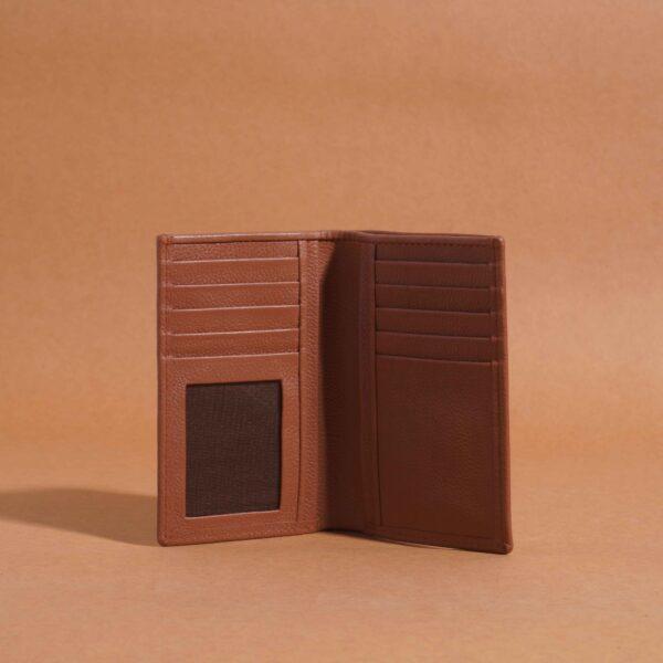 Sleek Book Wallet - Brown