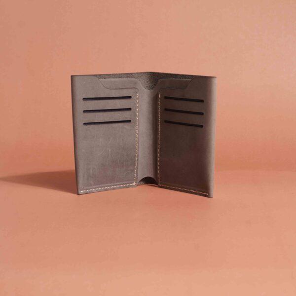 Vintage Book Wallet - Grey