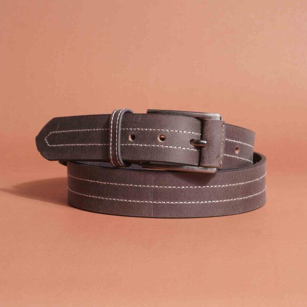 Designer Crazy Horse Jeans Belt - Grey