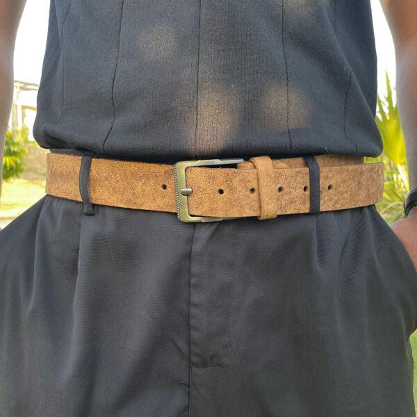Crazy Horse Jeans Belt - Khaki