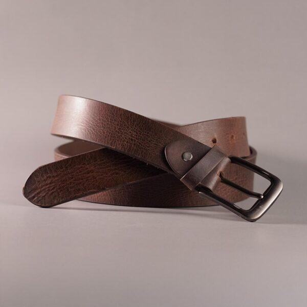 Natural Cow Jeans Belt - Brown