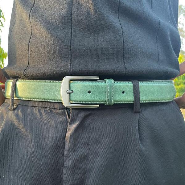 Natural Cow Belt - Green